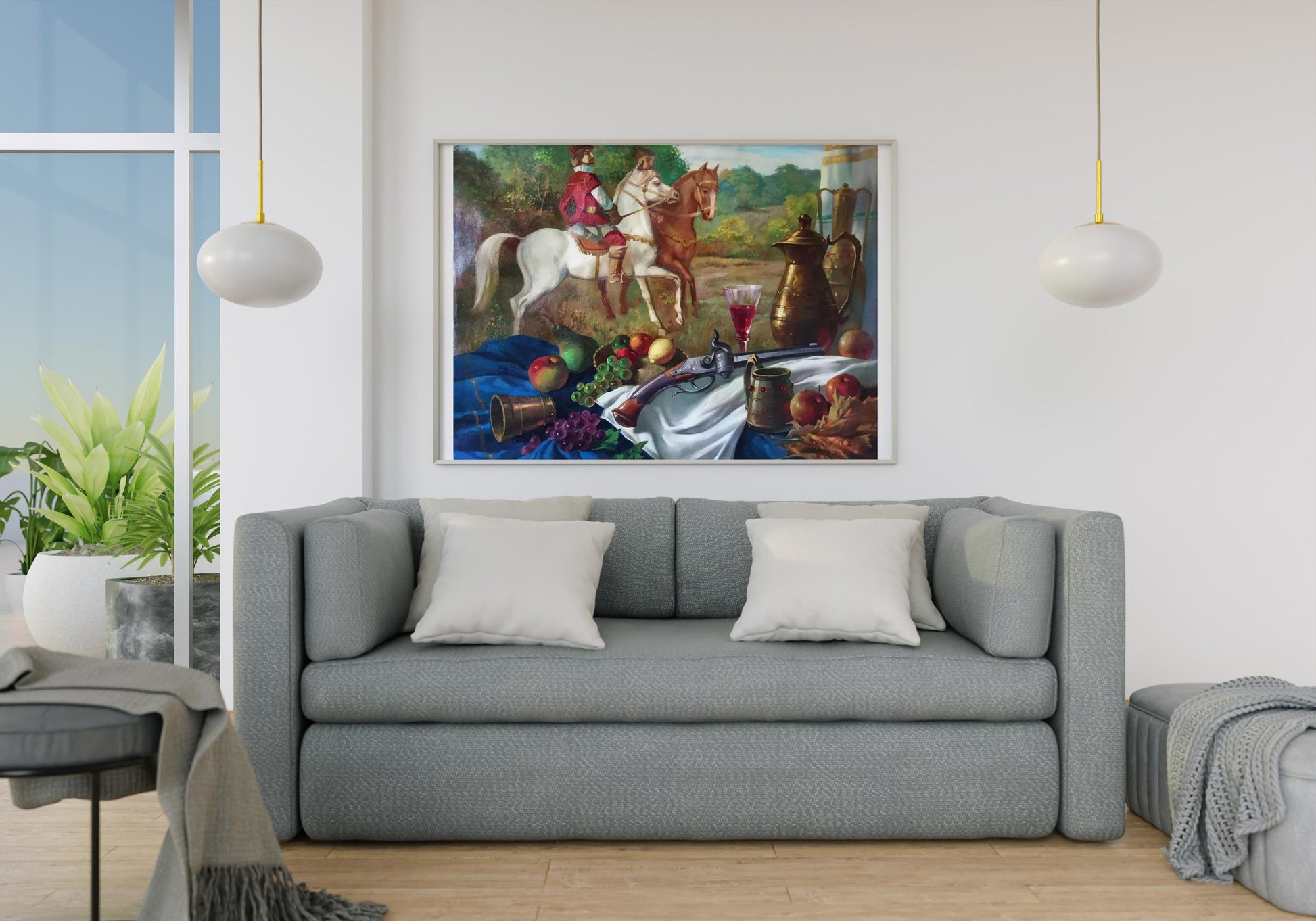 Oil painting Hunting 