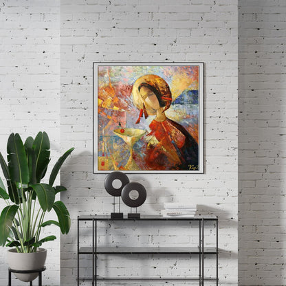 Oil painting Cup of goodness by Kirilenko Ivan in black frame