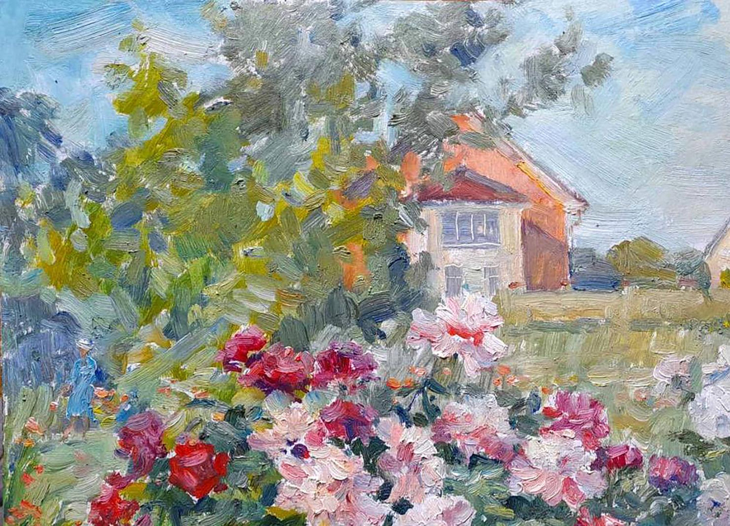 Oil painting Nature Landscape garden Kovalenko Ivan Mikhailovich