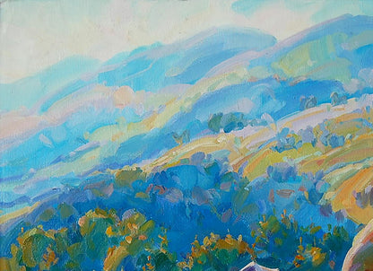 Oil painting Summer Nature Landscape 