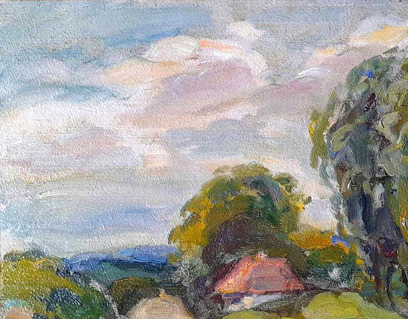 Oil painting Village Nature Landscape Kovalenko Ivan Mikhailovich