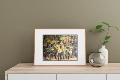Oil painting Autumn forest 