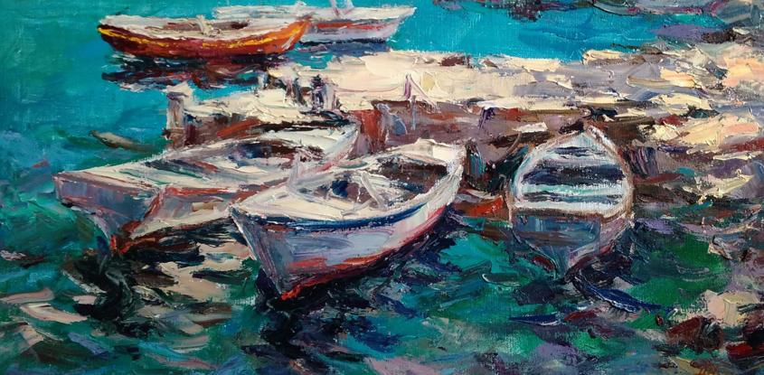 Oil painting Morning  Sea