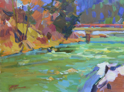 Oli painting March Nature Landscape Pereta Vyacheslav