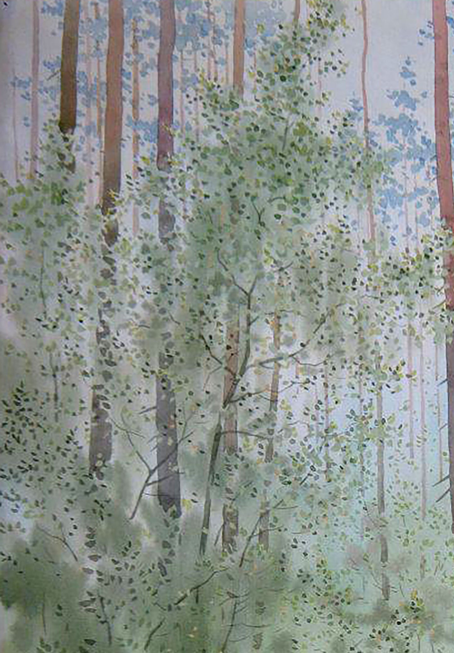 Watercolor painting Spring Etude Savenets Valery