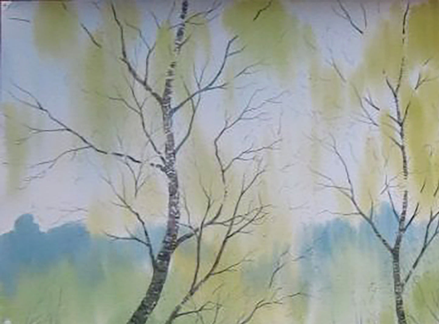 Watercolor painting Nature Landscape Valery Savenets