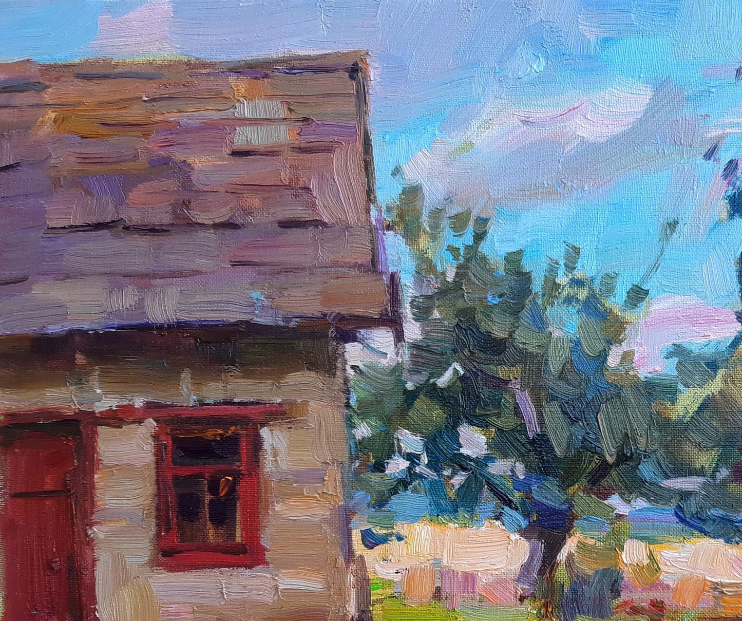 Oli painting Rural Landscape Pereta Vyacheslav