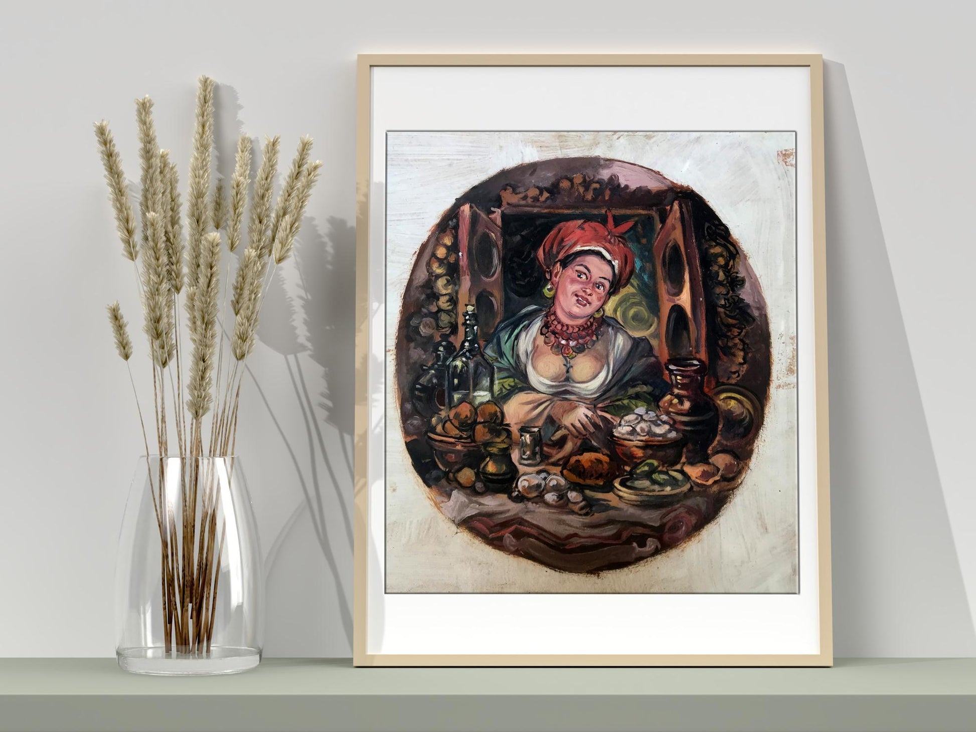 Oil painting Away by Alexander Arkadievich Litvinov framed artwork