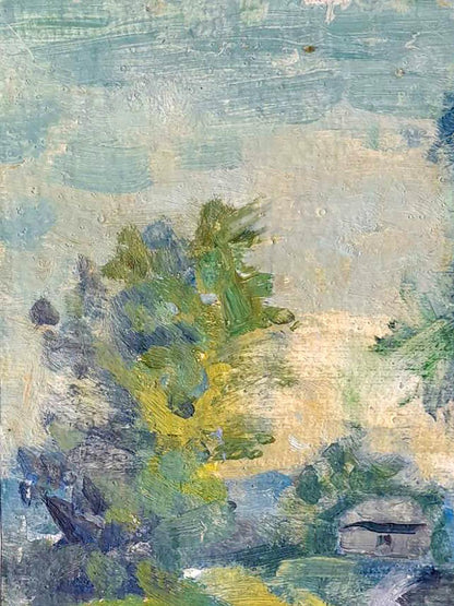 Oil painting Nature Landscape rain Kovalenko Ivan Mikhailovich