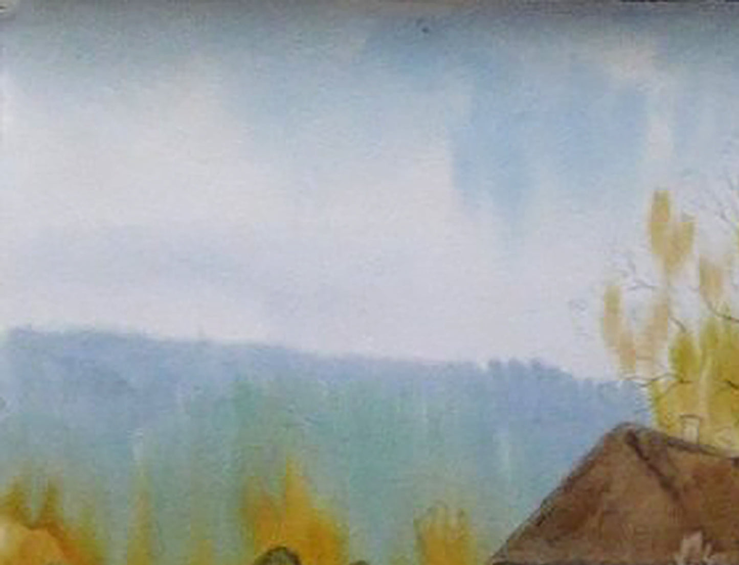 Valery Savenets portrays the scene "After the Rain" in his watercolor painting