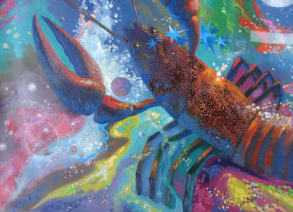 Abstract oil painting Cancer 