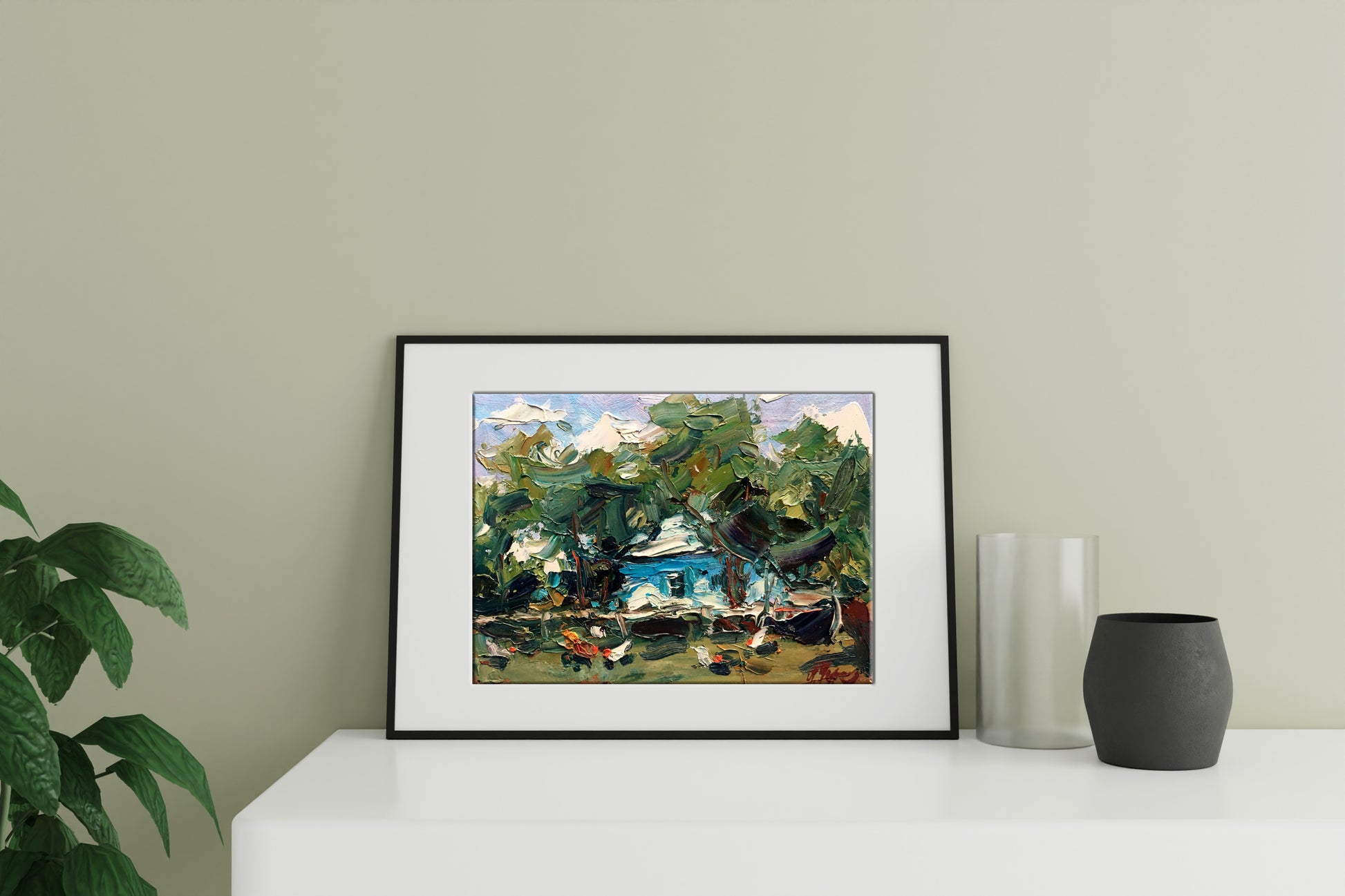 Oil painting house 