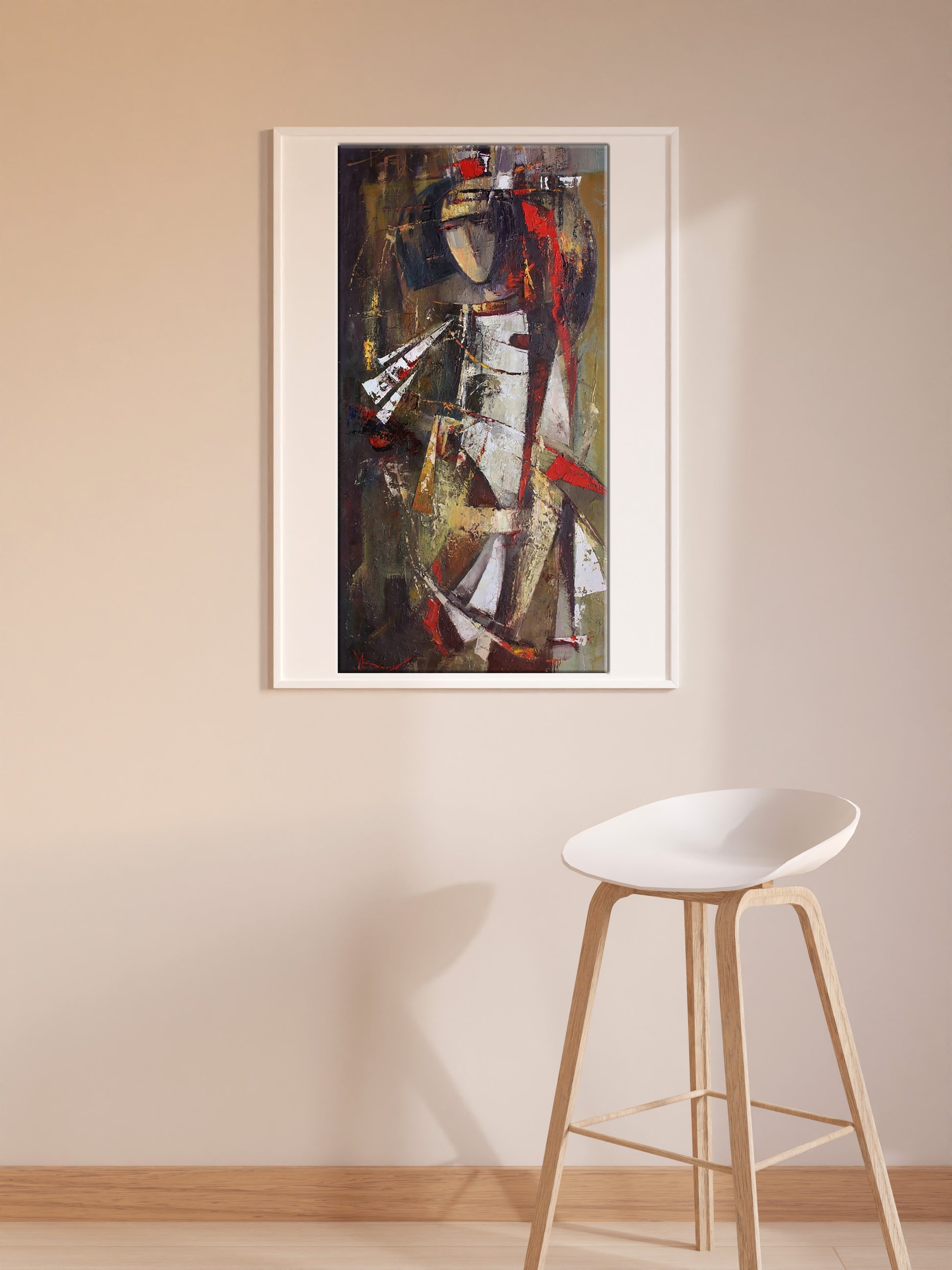 Autumn Rhapsody oil painting by Valentina Alekseevna Kozyar in white frame
