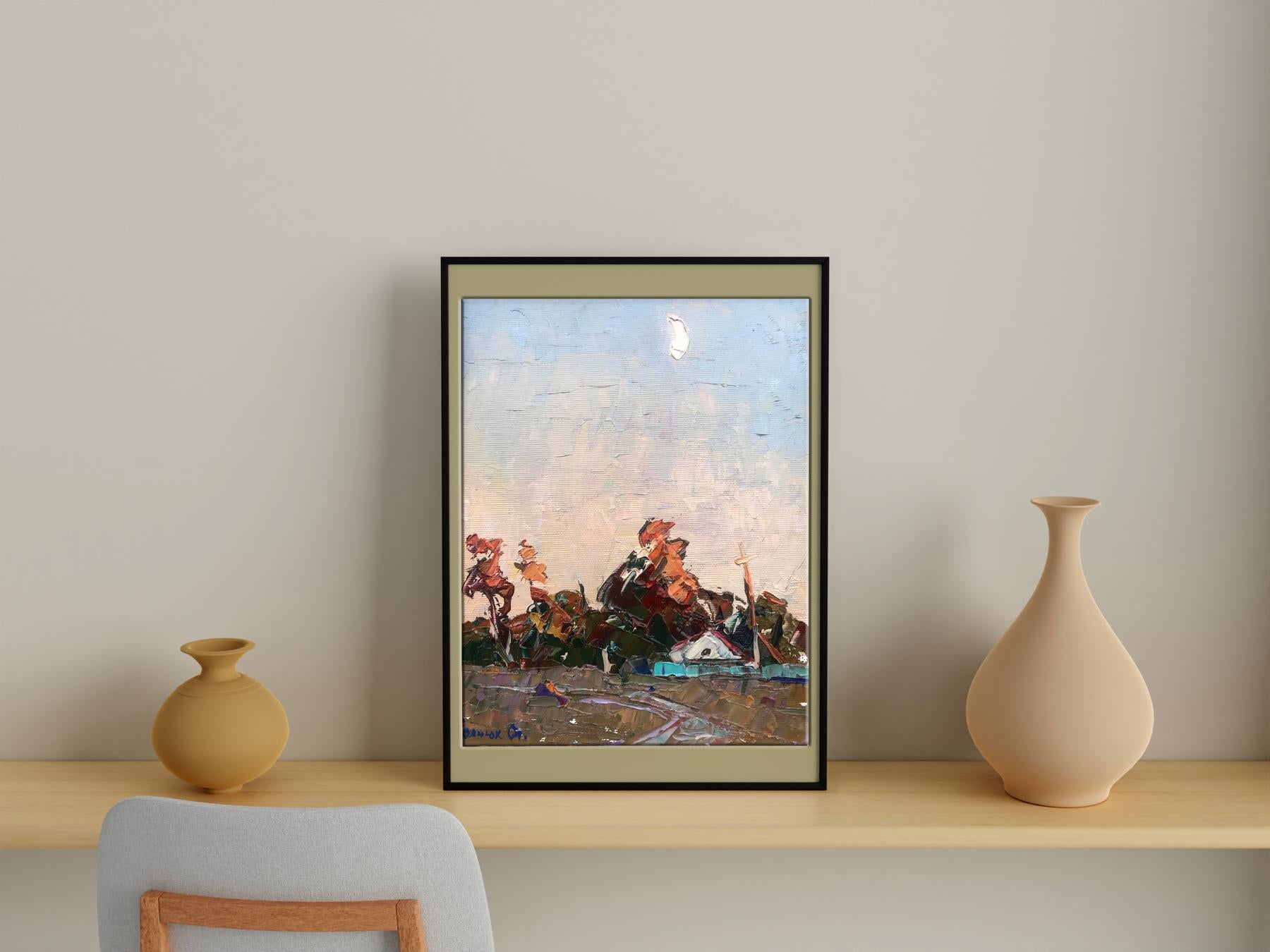 Framed oil painting Twilight Colors Over the Countryside by Alex Ivanyuk