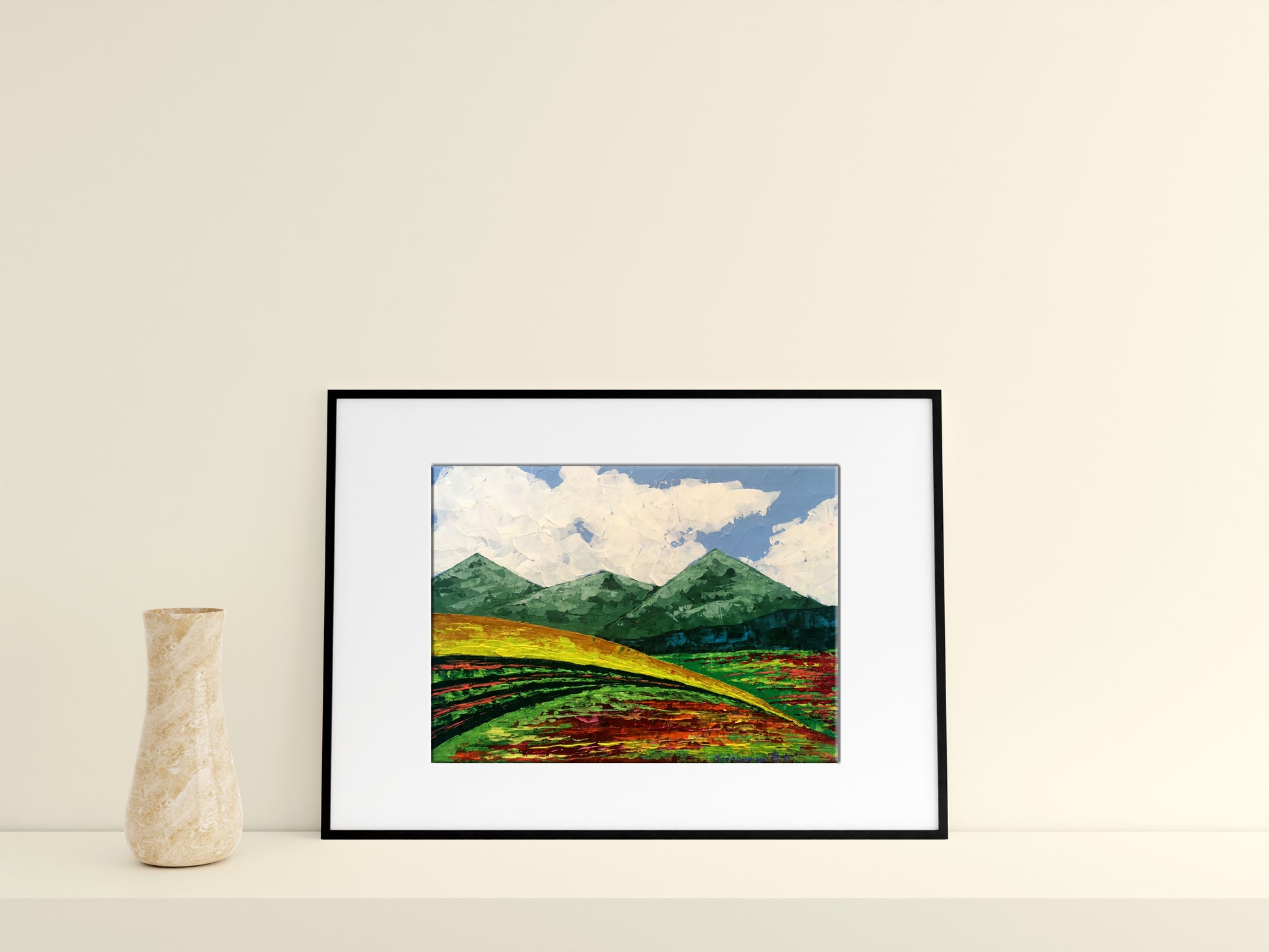 Oil painting Summer in the mountains by Zadorozhnya V. V. vibrant landscape