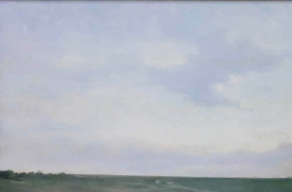 Oil painting After the Rain by Korkishko Vasily: overcast sky with muted clouds