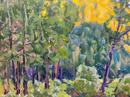 Vibrant impressionist oil painting Early autumn by Kolosovsky Georgy Sergeevich