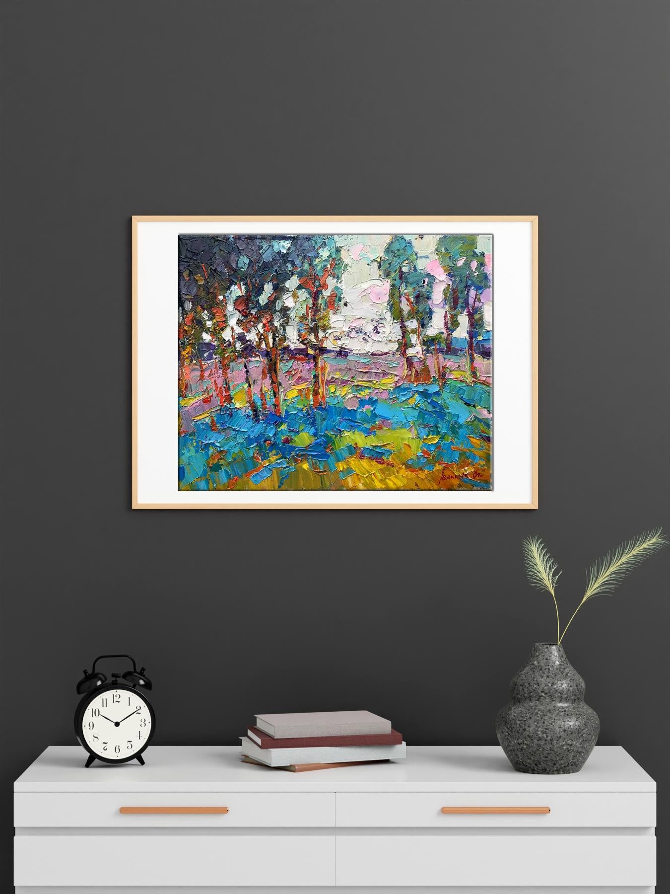 Oil painting trees