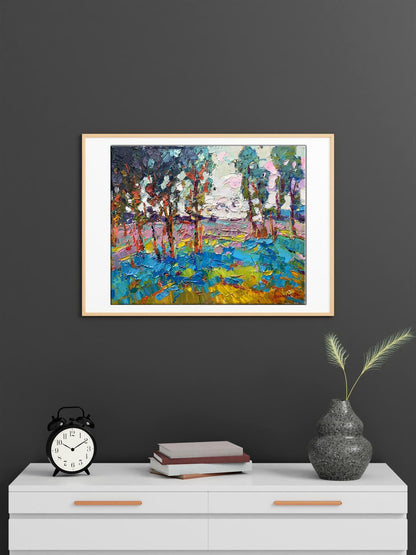 Oil painting trees