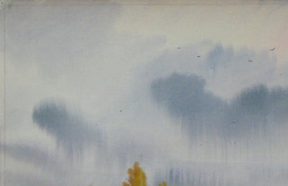 Watercolor painting "Rainy Weather" by Valery Savenets
