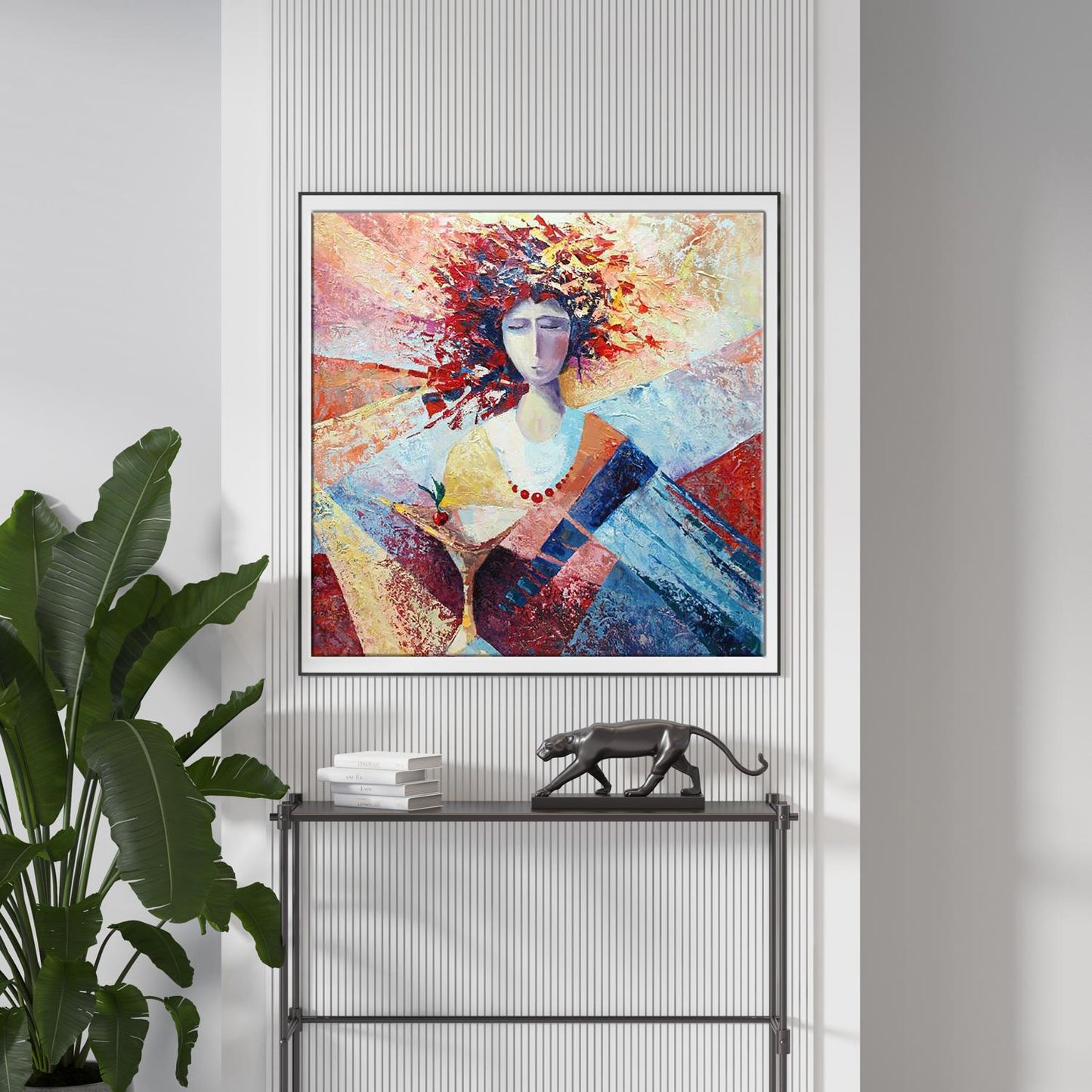 Oil painting Morning by Kirilenko Ivan: stylized woman with fiery red hair