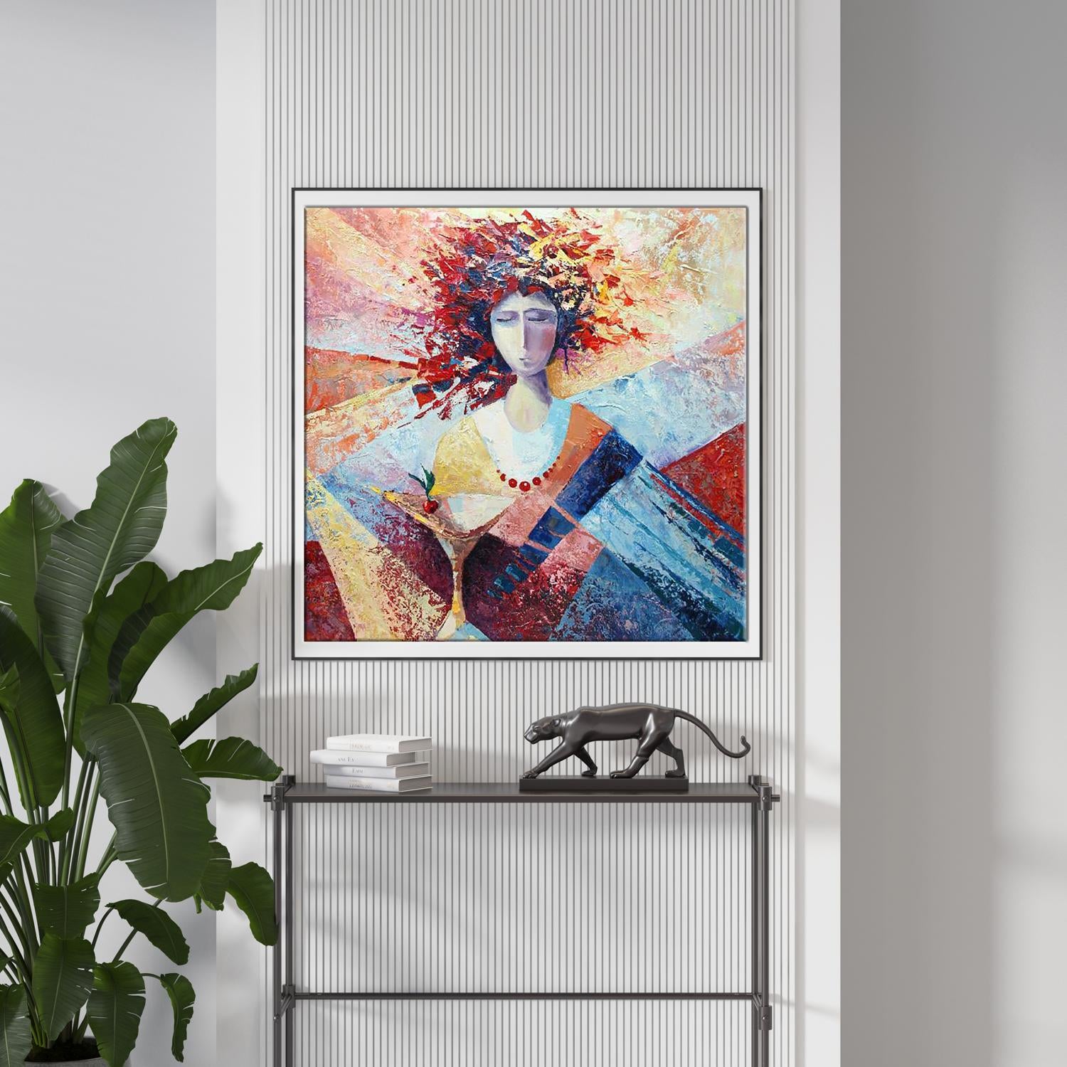 Oil painting Morning by Kirilenko Ivan: stylized woman with fiery red hair