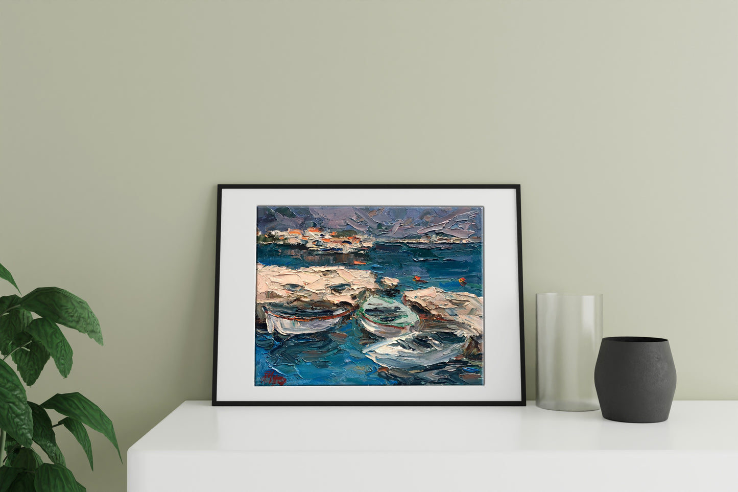 Oil painting Boats 