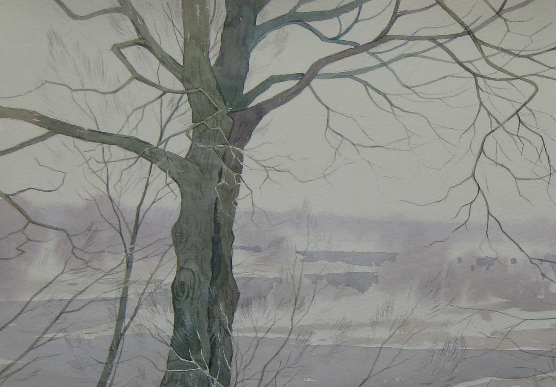 Watercolor painting Nature Landscape Valery Savenets