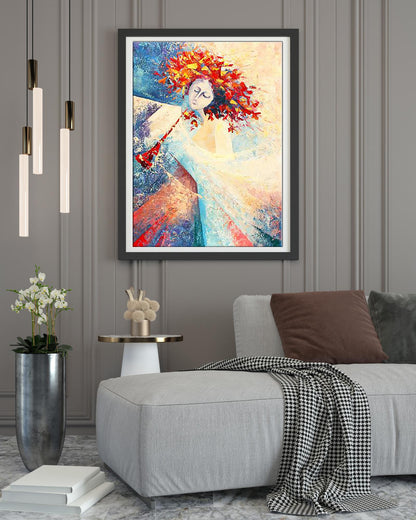 Oil painting Spring song by Kirilenko Ivan in black frame