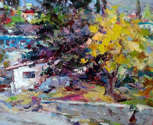 Oil painting Street 