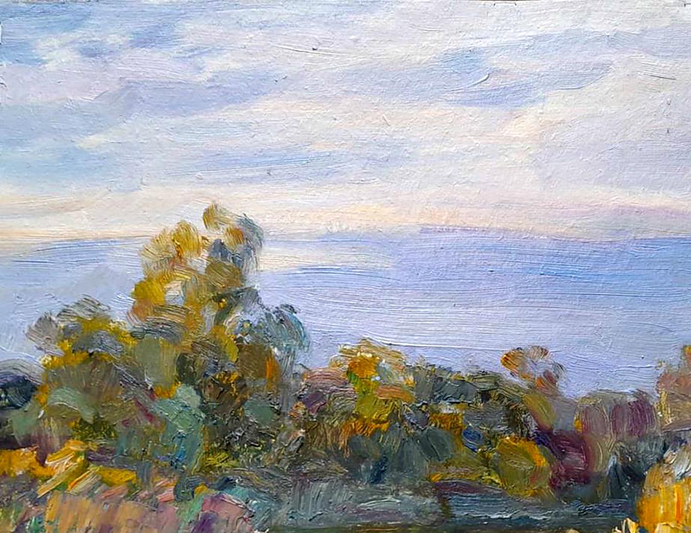 Oil painting Sunny Nature Landscape Kovalenko Ivan Mikhailovich