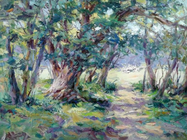 Oil painting Sunny Nature Landscape 