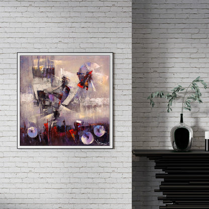 Oil painting Dawn by Valentina Alekseevna Kozyar in black frame