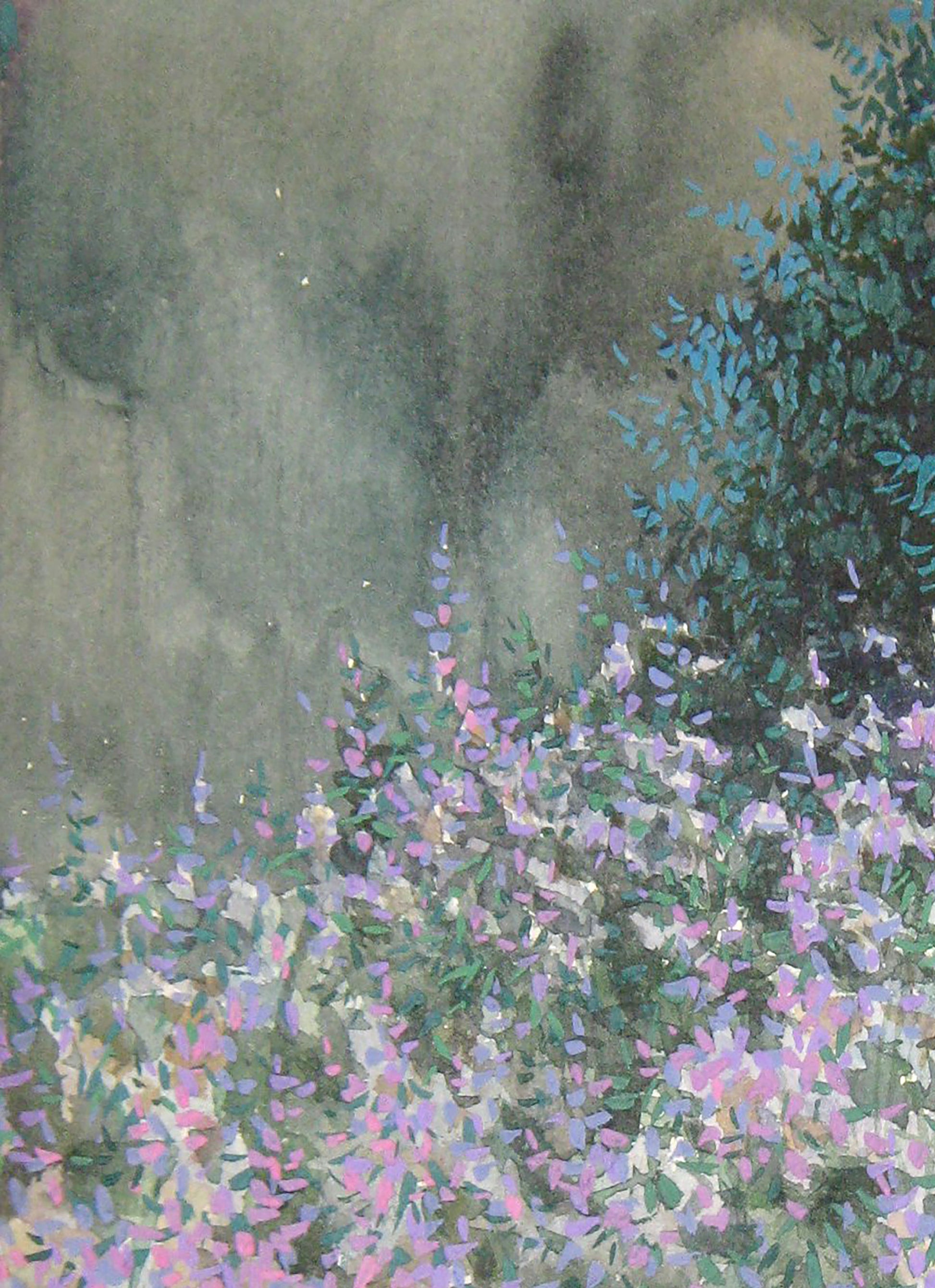 Watercolor painting Night Flowers  Savenets Valery