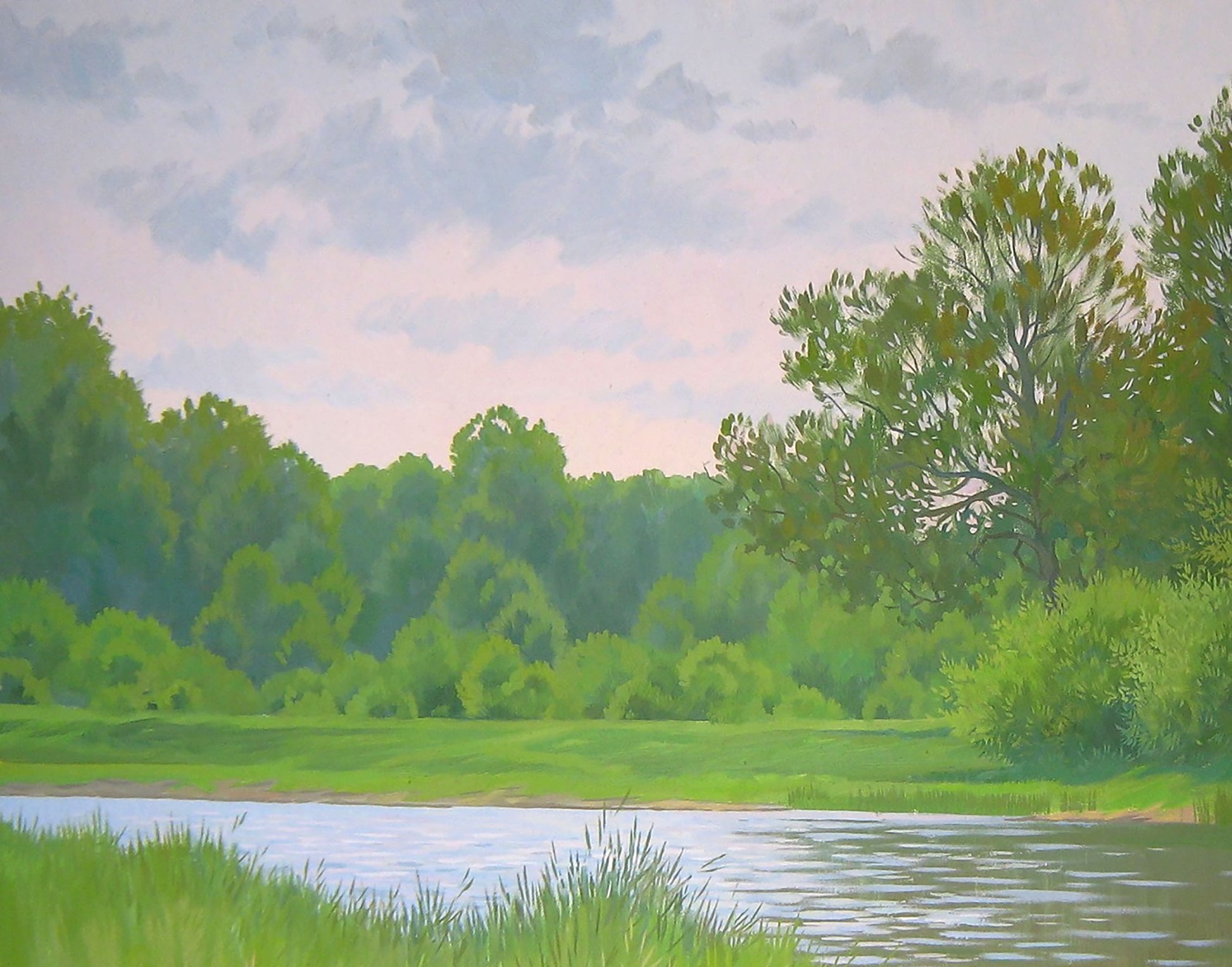 Oil Painting Summer Nature Landscape 