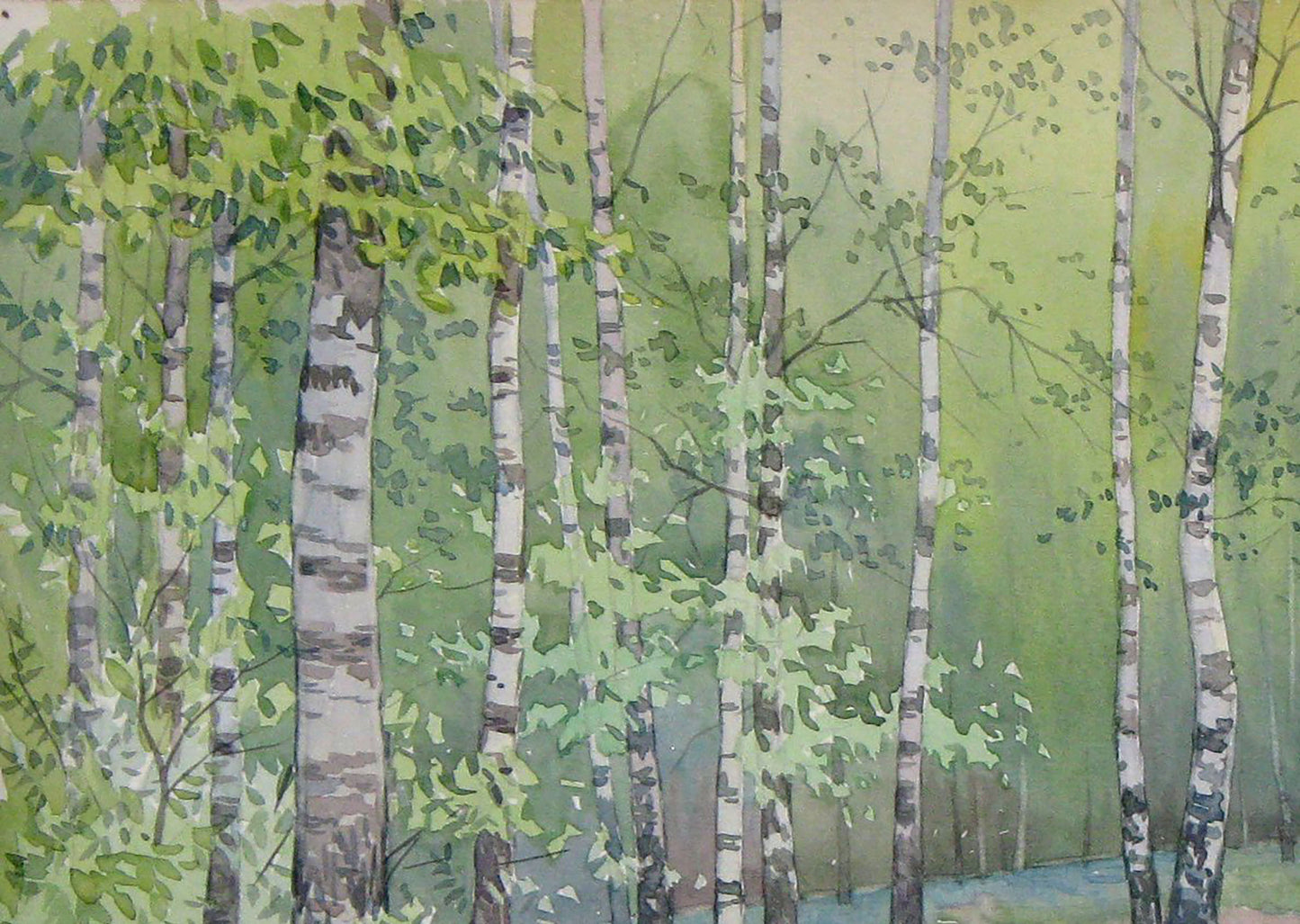 Watercolor painting Nature Landscape Valery Savenets