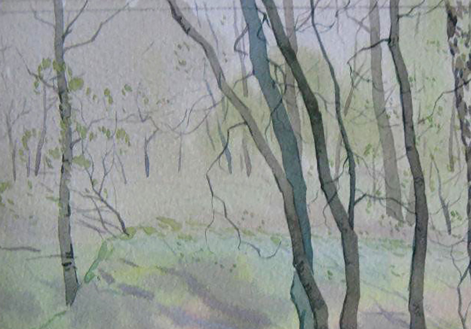 Watercolor painting Spring Nature Landscape Valery Savenets