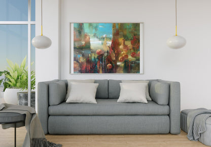 Abstract oil painting Apples