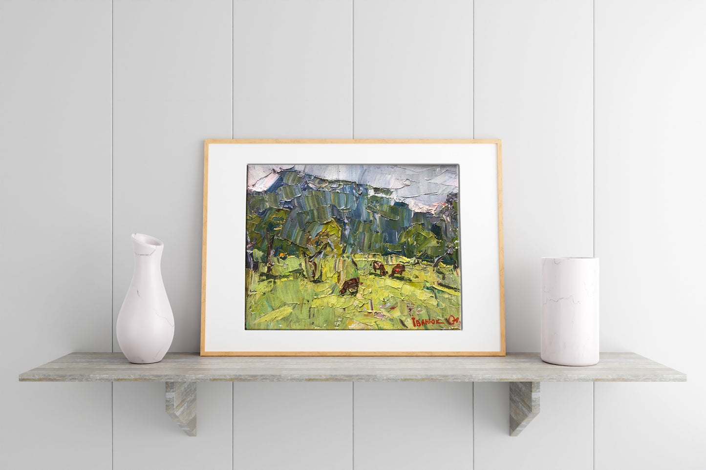 Oil painting meadows 