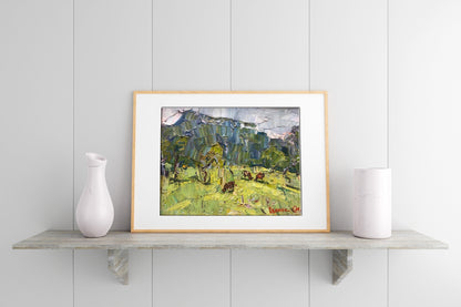Oil painting meadows 