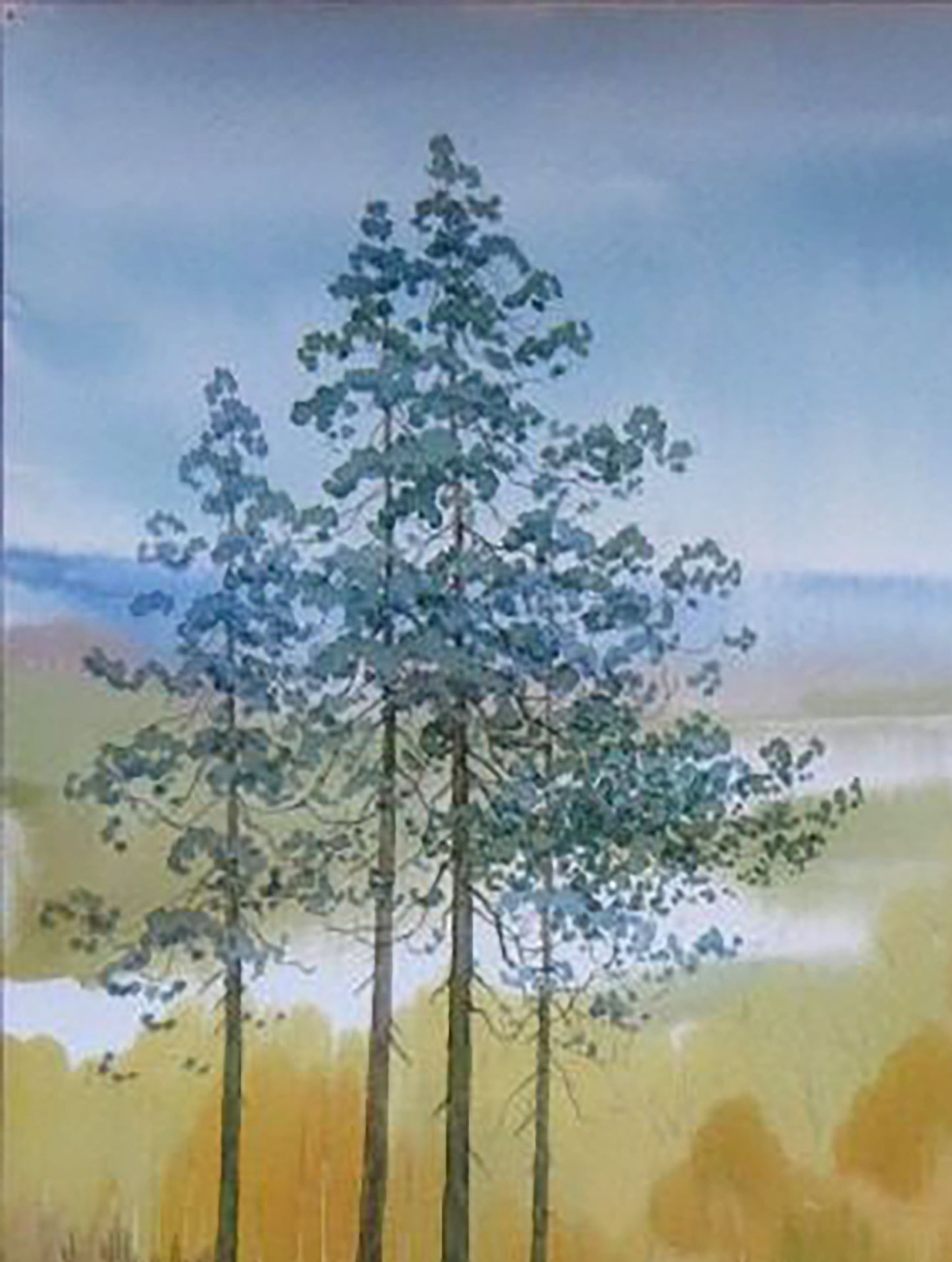 Watercolor painting Nature Landscape Valery Savenets