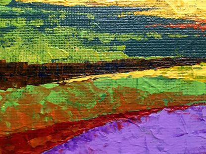 Vibrant oil painting Fields and mountains by Zadorozhnya V. V