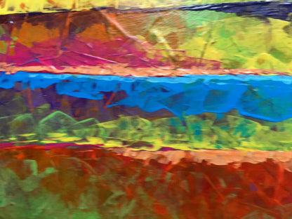 Oil painting Autumn has come by Zadorozhnya V. V. vibrant abstract bands