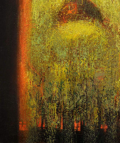 Abstract oil painting Way to Yourself by Stadnik Vladimir: textured forest scene