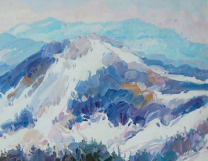 Oil Painting Mountain Nature Landscape 
