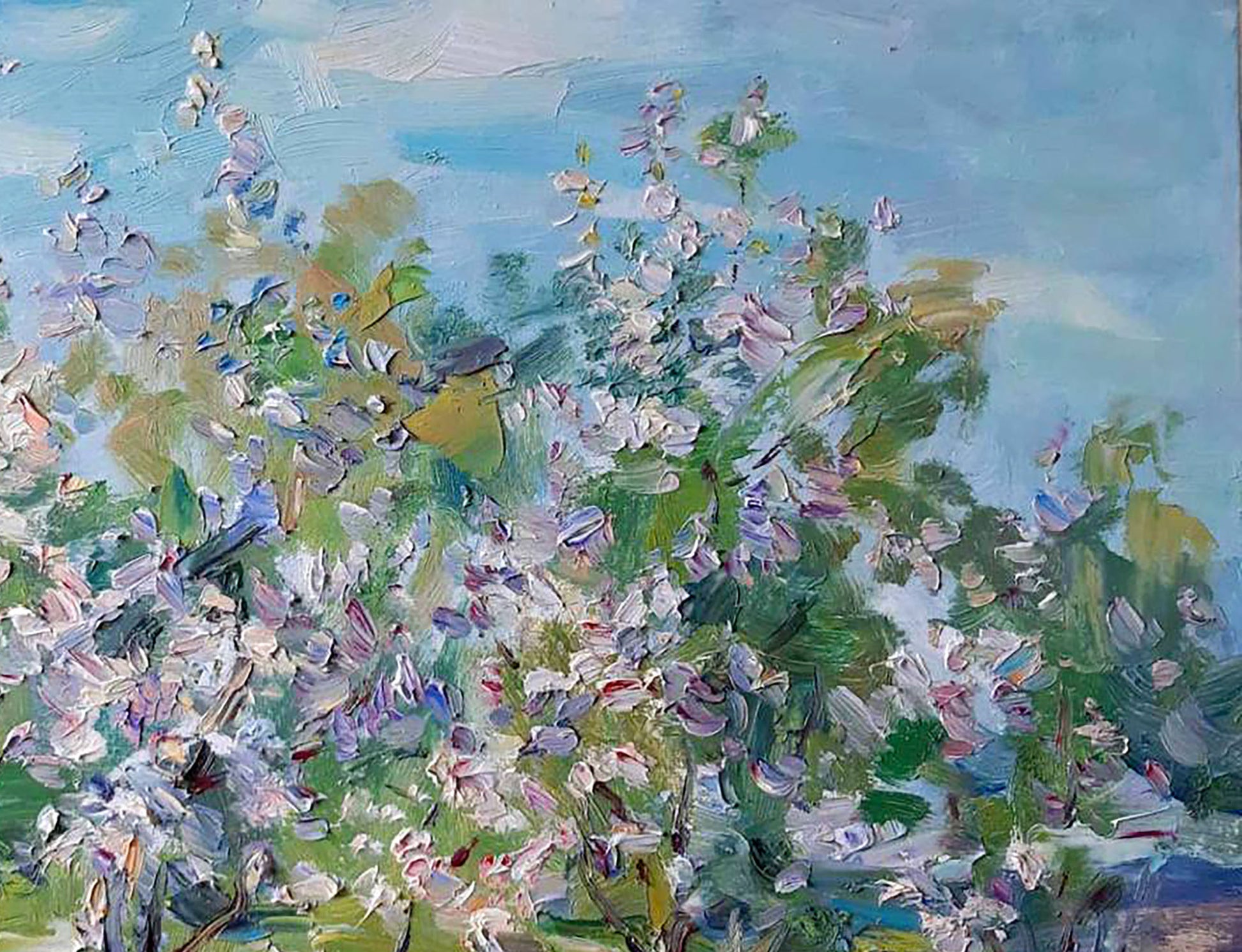 Oil Painting Spring Nature Landscape 