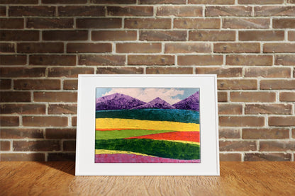 Oil painting Sunny day among the mountains by V. Zadorozhnya