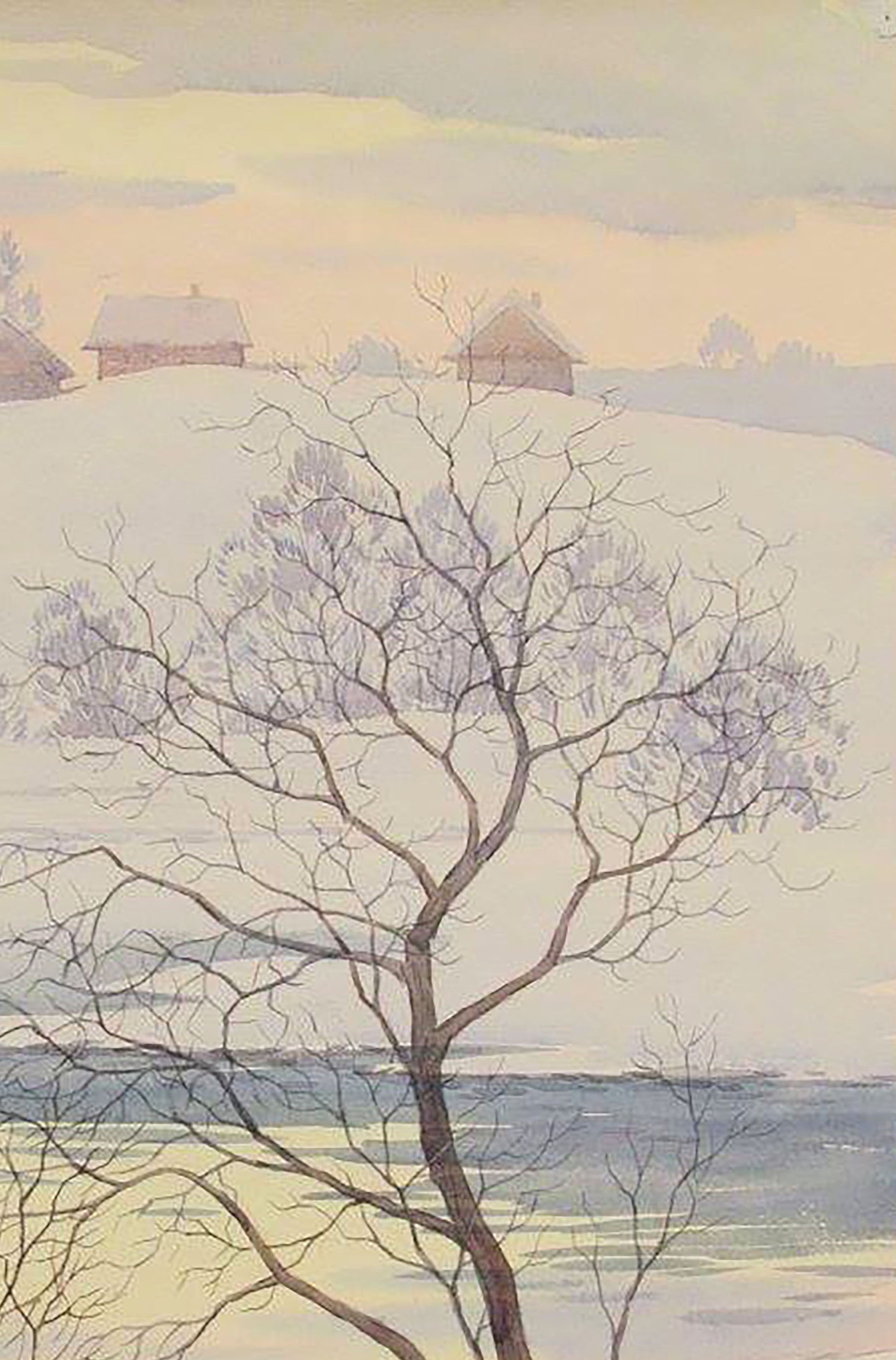 Winter Village landscape 
