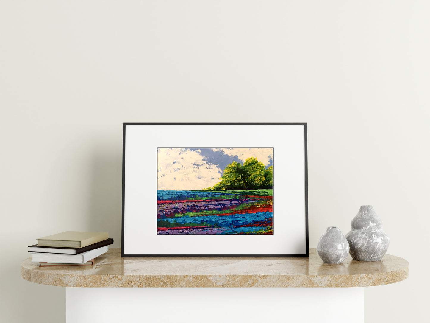 Oil painting Twilight Forestscape V. Zadorozhnya abstract landscape