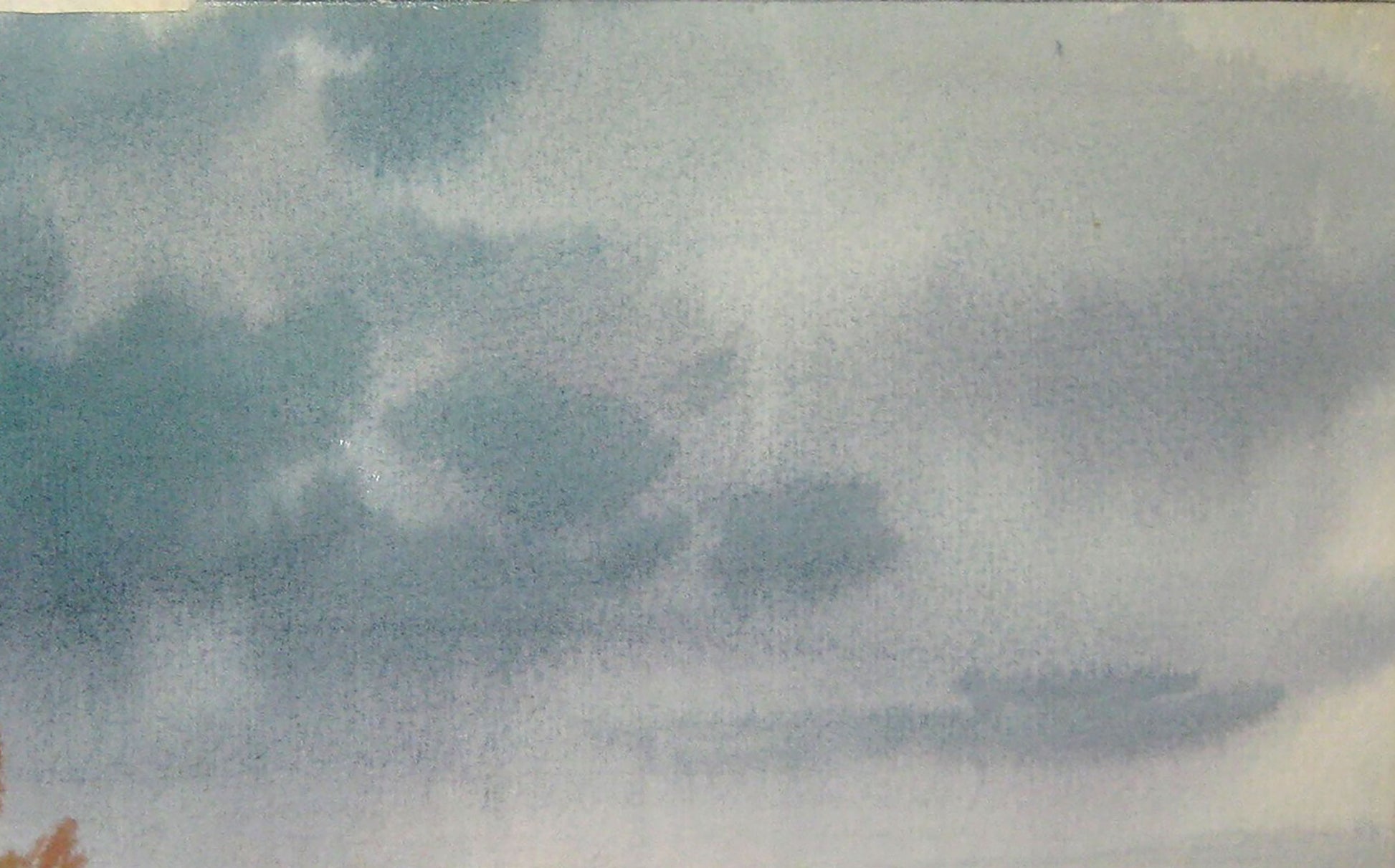 Watercolor painting Nature Landscape field 